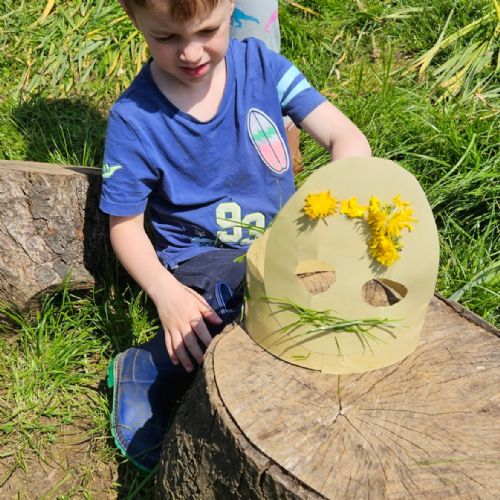 KS1 Forest school - Nature masks